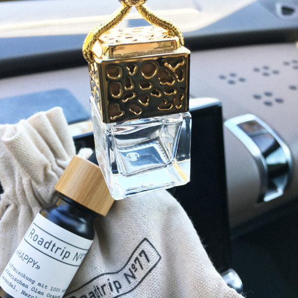Autoduft Anhänger gold, 6 ml - happy smell